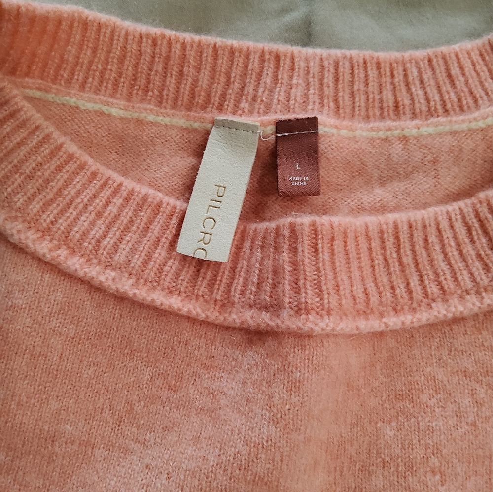 Anthropologie Pilcro Emmeline Boat Neck Cashmere Sweater Size L - Picture 3 of 9